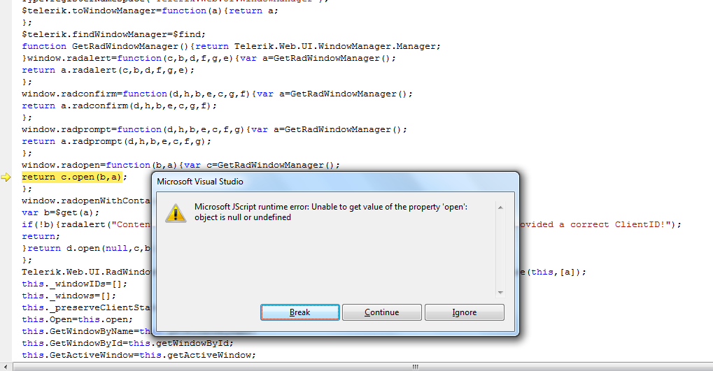 runtime error